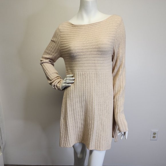 Donna Karan Casual Luxe White Label Runway $895 Wool/Cashmere Sweater Dress Sz M - Picture 3 of 11